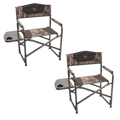 Timber Ridge Indoor Outdoor Portable Lightweight Aluminum Frame Folding Camping Directors Chair With Side Tables Camo 2 Pack Target