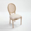 Aortzio 19.69"W French-Style Upholstered Dining Chair Set,Armless Accent Side Chairs With Rattan Backrest and Linen-Touch Upholstery,Set of 2 - 4 of 4