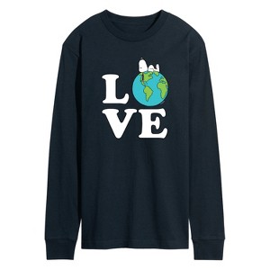 Men's - Peanuts - Love Earth Long Sleeve Graphic T-Shirt - 1 of 4