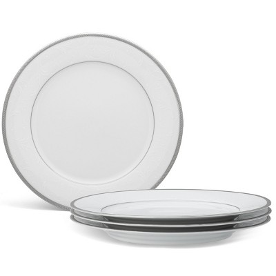Noritake Regina Platinum Set of 4 Dinner Plates