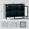 Freestanding Kitchen Sideboard Buffet Cabinet with Storage & LED Light, Wine Bar Cabinet for Liquor, Wine and Coffee Bar with Rack and Glass Holder - 2 of 4