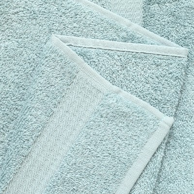 True Classics Light Blue Cotton Polyester 4-Piece Bath Towel Set