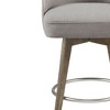 CAVINAS Dining Chairs Kitchen Chairs Side Chair Rounded Back Kitchen Chairs Counter Stool With Swivel Seat, Fabric Accent for Kitchen - 2 of 4
