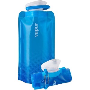 Vapur Collapsible Water Bottle With Carabiner, Compact Bottle Folds Flat For Hydration On The Go, Ideal for Traveling, Hiking or Camping - 1 of 4