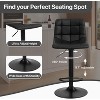 Abynow Set of 2 22"-31" Bar Stools PU Leather Adjustable Barstool Low Back Swivel Pub Chairs - 3 of 4