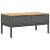 vidaXL Coffee Table FLORO Gray 39"x21.9"x17.7" Solid Pine Wood - 2 of 4