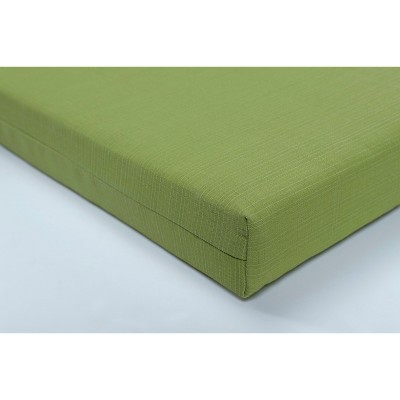 Green Polyester Outdoor Bench Cushion with Ties