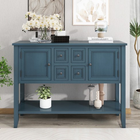 Blue sideboard with deals drawers