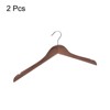 Unique Bargains Retro Wood Non-Slip Clothes Hangers With 360° Swivel Hook 2 Pcs - 3 of 4