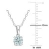 EVERLY JEWELRY | Sterling Silver Pendant with Created Gemstone – Multiple Stone Options - 3 of 4