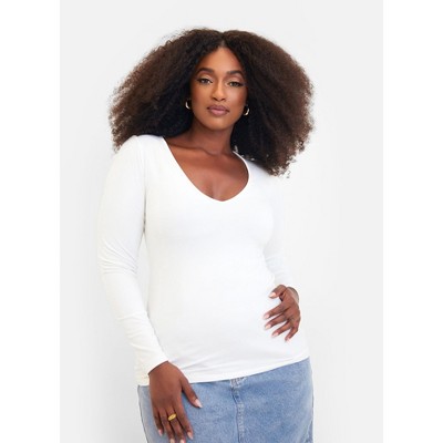 Rebdolls Women's Essential V Neck Top