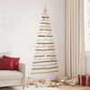 vidaXL Christmas Tree with 100 LEDs Natural 70.9" Solid Ash wood - 3 of 4
