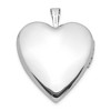Black Bow Jewelry 20mm Satin and Polished Diamond Heart Locket in 14k White Gold - 3 of 4