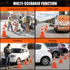 Traffic Cones, Safety Road Parking Cones, Orange PVC Traffic Cone with Reflective Collars, Hazard Caution Cone Construction Cones for Driveway Road - 3 of 4