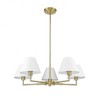 Leila 5-Light Modern Chandelier - Dimmable Steel Fixture for Dining & Bedroom - 2 of 4