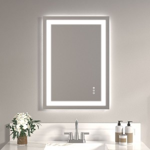 PAGED Rectangular Bathroom Mirror, LED Vanity Mirror, Anti-Fog Makeup Mirror with 3 Adjustable Color for Bathroom, Bedroom - 1 of 4