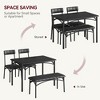 Dining Table Set for 4, Kitchen Table Set for 4 with Upholstered Bench and 2 Chairs, Kitchen Table and Chairs - 3 of 4
