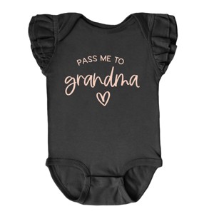 The Juniper Shop Pass Me To Grandma Flutter Sleeve Bodysuit - 1 of 4