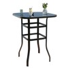 31.5" Patio Bar Table, Height High Top Outdoor Bar Table, Tempered Glass Bistro Tables for Garden Lawn Poolside Paito Garden - 4 of 4