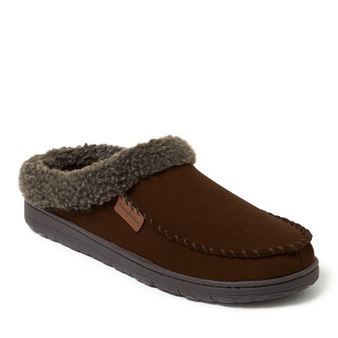 Dearfoams Men's Microsuede Moccasin Toe Clog Slipper : Target