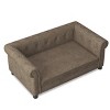 Lyngins Rectangular Elevated Pet Bed for Dogs & Cats,Comfy Linen Medium-Sized Dog Sofa Bed,Cat Bed - 4 of 4