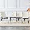 NicBex Set of 4 Modern Dining Chair Upholstered PU Leather Side Chair with Backrest & Metal Legs - 4 of 4