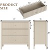 Heynemo 3 Drawer Dresser, Painted 30 Inch Tall Wood Nightstand with Storage, Wide Modern Chest of Drawers with Ball Bearing Slide - 2 of 4