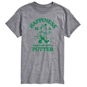 Men's - Instant Message - Long Walk With A Putter Short Sleeve Graphic T-Shirt - 1 of 4