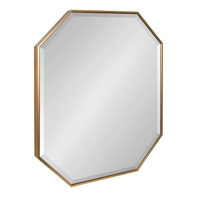 26" x 30" Rhodes Octagon Wall Mirror Gold - Kate & Laurel All Things Decor