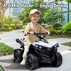 Kids 6V ATV, 4 Wheeler Ride on Quad Car Toy with LED Lights - 2 of 4