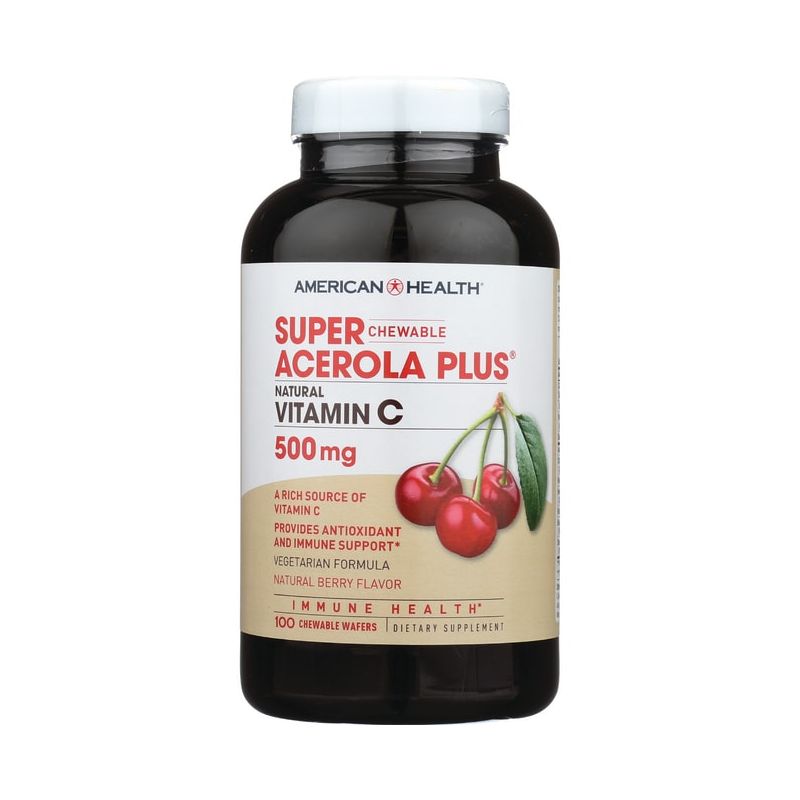 American Health Dietary Supplements Super Acerola Plus Natural Vitamin C, 1 of 4