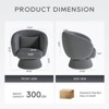 Swivel Accent Chair, Modern Upholstered Barrel Chair with 360 Swivel - 3 of 3