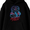 Cobra Kai Never Dies Neon Logo Long Sleeve Youth Black Hooded Sweatshirt - image 2 of 3