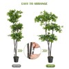 5FT Faux Black Olive Tree, Fake Olive Tree Artificial Tree with Lights - 3 of 4