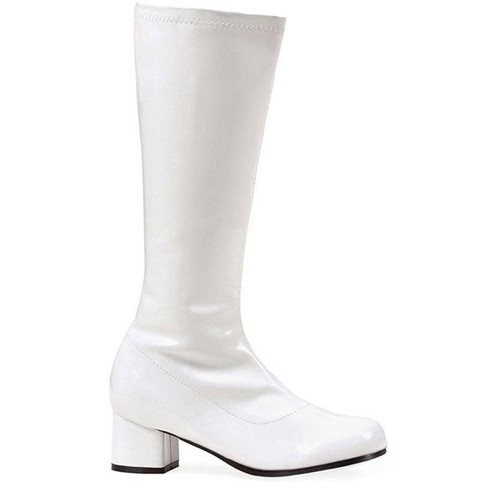 White boots 2024 small heel