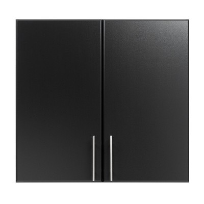 Black Adjustable Wall Mounted Storage Cabinet with Shelves