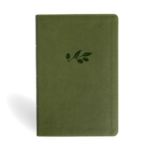 NASB Personal Size Giant Print Bible, Olive Leathertouch - by  Holman Bible Publishers (Leather Bound) - 1 of 1