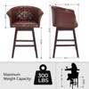 360 Degree Swivel Bar Stools, Counter Height Barstools, Modern Upholstered Bar Stools 2 pack - 3 of 4