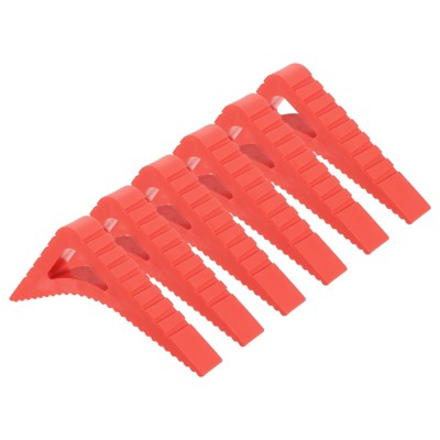 Unique Bargains Non-Scratching Stackable Rubber Door Stopper 6 Pcs