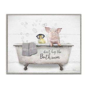 Stupell Industries Don't Hog Bathroom, 14" x 11" - 1 of 4