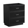 Dolonm Wall-mounted dressing table with an integrated sink, crafted from MDF material, 3 drawers - 2 of 4
