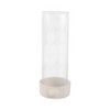 Pottery Glass Terracotta Pillar Holder and Taper Holder with Rustic Base and Cylindrical Hurricane Sleeve - 3 of 4