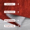 Runner Rug for Bedside Machine Washable Non-Slip Low Pile Accent Carpet Modern Abstract Rug No-Shedding Hallway Indoor Carpet - 4 of 4