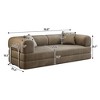 78.8" Compression Sofa,Convertible Floor Sofa Bed,Comfy Futon Couch Sleeper Bed,Corduroy Loveseats Boneless Modular Sectional Sofa,Camel - 2 of 4