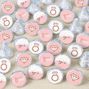 Big Dot of Happiness Bride Squad - Rose Gold Bridal Shower or Bachelorette Party Small Round Candy Stickers - Party Favor Labels - 324 Count - 1 of 4