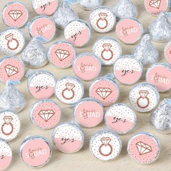 Big Dot of Happiness Bride Squad - Rose Gold Bridal Shower or Bachelorette Party Small Round Candy Stickers - Party Favor Labels - 324 Count