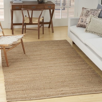 Hand-Woven Natural Jute Rectangular Rug 4' x 6'