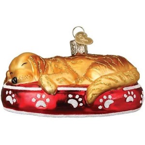 Old World Christmas Blown Glass Ornament for Christmas Tree, Sleepy Golden Retriever - 1 of 4