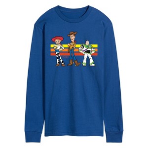 Men's - Toy Story - Buzz, Woody, And Jessie Long Sleeve Graphic T-Shirt - 1 of 3