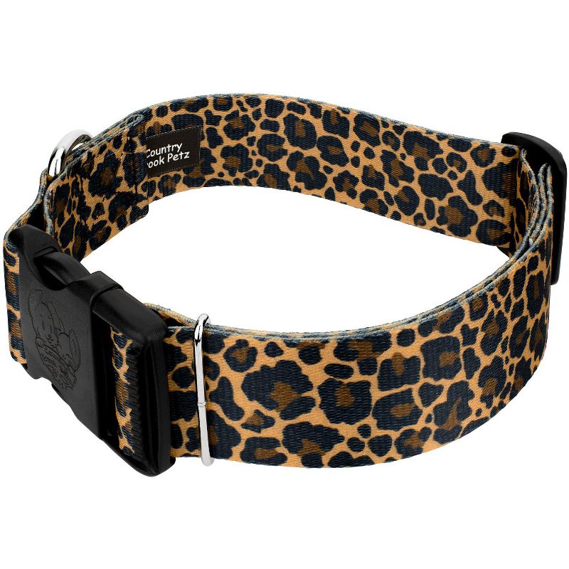 Country Brook Petz 1 1/2 Inch Deluxe Leopard Print Dog Collar, 4 of 7